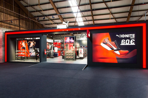 Interieurfotografie Concept Store PUMA Outlet